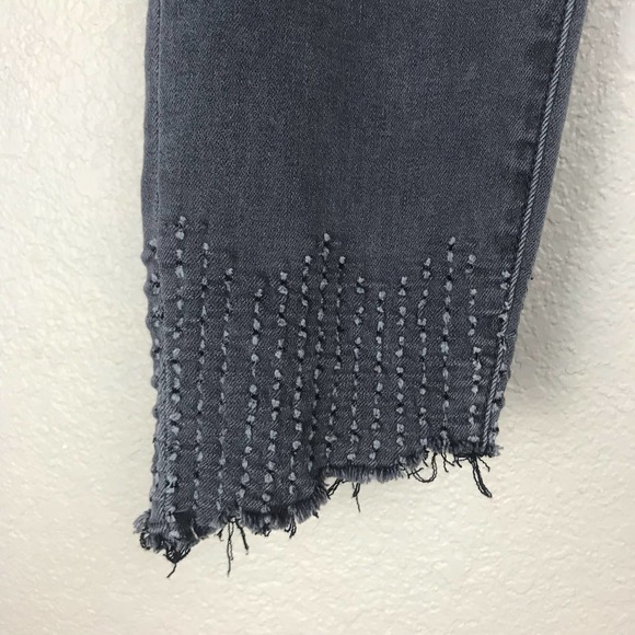 Sam Edelman Jeans "The Kitten" Mid-Rise Skinny Ankle Gray Stretchy Size 30 - Picture 6 of 15